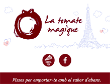 Tablet Screenshot of pizzerialatomatemagique.com